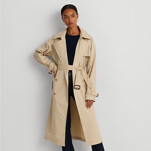 Ralph Lauren Belted Trench Coat Medium - Picture 1 of 5